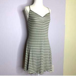 Beautiful light green and white stripped dress